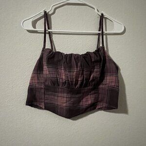 Aeropostale Plaid Cropped Camisole (M)